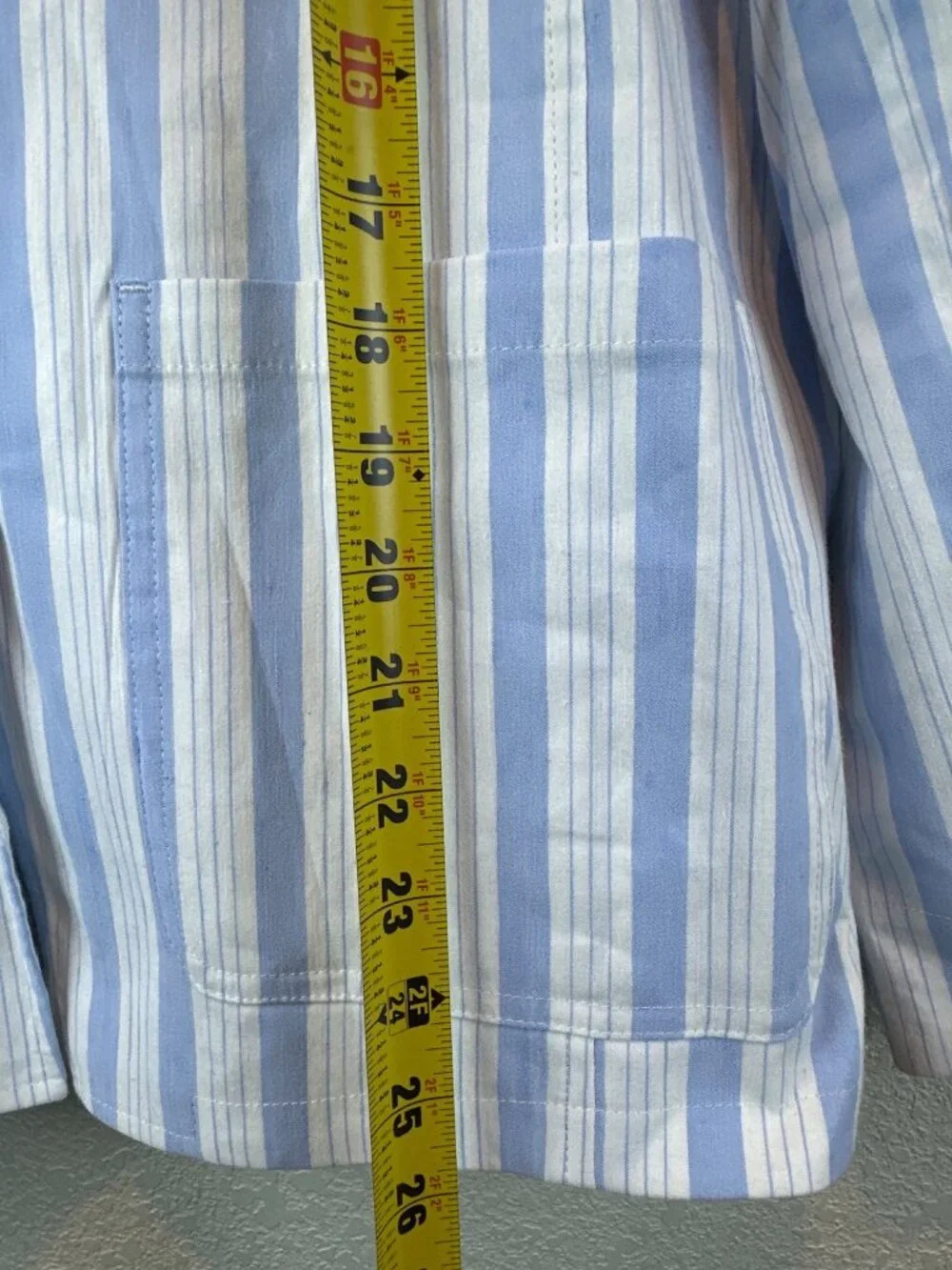 J. Crew Blue and White Striped Linen-Blend Blazer - Picture 6 of 10